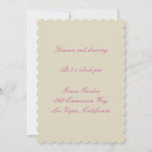 Carte de réception de robe de mariée élégante (Dos)