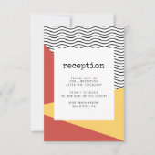 Carte de réception de style pop art Memphis des an (Devant)