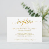 Carte de réception de typographie de luxe | Faux p (Debout devant)