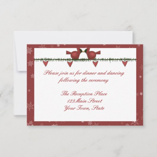 Carte de réception de vacances d'hiver des cardina (Devant)