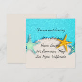 Carte de réception d'été de plage Étoile jolie (Devant / Derrière)