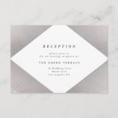 Carte de réception Diamant Gray Gray Gold Gatsby (Devant)