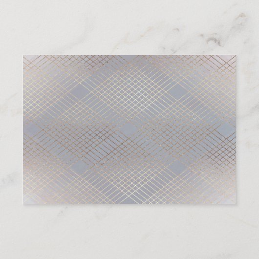 Carte de réception Diamant Gray Gray Gold Gatsby (Dos)