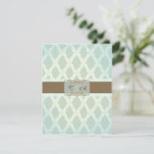Carte de réception Diamond Green Wedding (Debout devant)