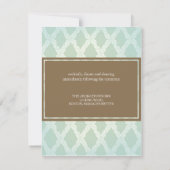 Carte de réception Diamond Green Wedding (Dos)