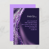 Carte de réception Dove Bat Bar Mitzvah (Devant / Derrière)