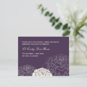 Carte de réception du jardin rose - violet (Debout devant)