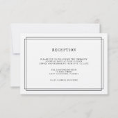 Carte de réception Ecru intemporelle (Devant)