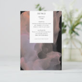 carte de réception élégante en soie transparente m (Debout devant)