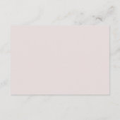 Carte de réception élégante et simple rose tendre (Dos)