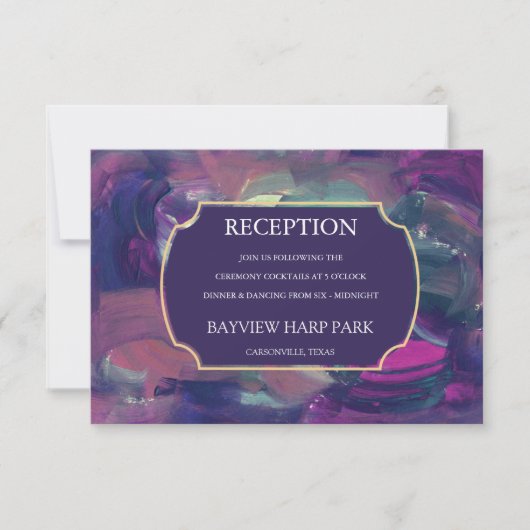 Carte de réception en acrylique audacieuse (Devant)