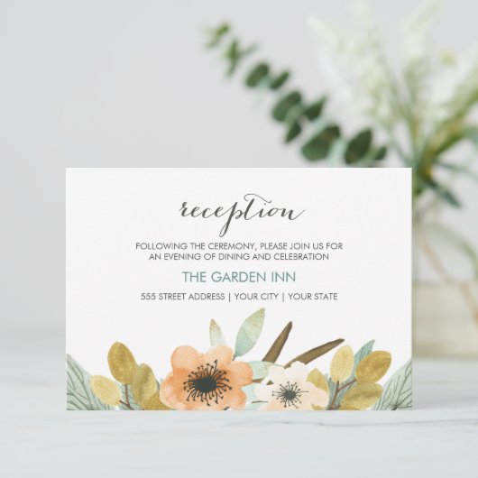 Carte de réception en aquarelle (Debout devant)