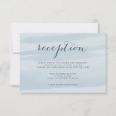 Carte de réception en aquarelle Chiffon | Ciel (Devant)