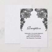 Carte de réception en dentelle élégante (Devant / Derrière)