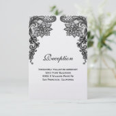 Carte de réception en dentelle élégante (Debout devant)