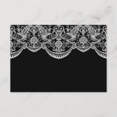 Carte de réception en dentelle marocaine noir et b (Dos)