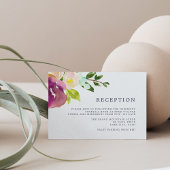 Carte de réception en fleur vive