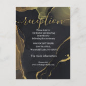 carte de réception en marbre noir et or (Devant)