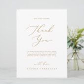 Carte de réception en Merci Delicate Gold 6,5 x 8, (Debout devant)