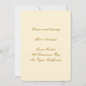 Carte de réception en pots Mason Fleurs Jaunes (Dos)