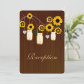 Carte de réception en pots Mason Rustique Jaune Ca (Debout devant)