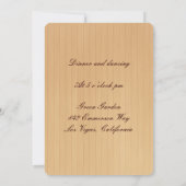 Carte de réception en pots Mason rustiques violets (Dos)