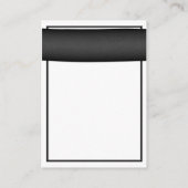 Carte de réception en ruban noir rose Gerbera Dais (Dos)