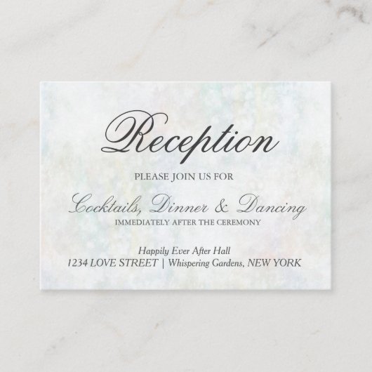 Carte de réception Faux Pastel Rainbow Bokeh (Devant)