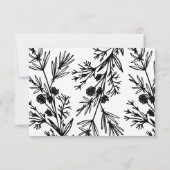 Carte de réception Feuille de la Botanique tirée à (Dos)