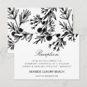 Carte de réception Feuille de la Botanique tirée à (Devant / Derrière)