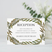 Carte de réception feuille peinte à la main (Debout devant)