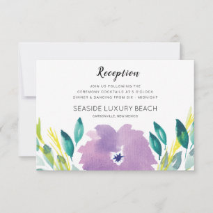 Carte de réception Fleurie Florale