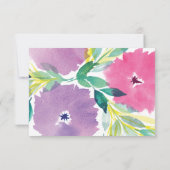 Carte de réception Fleurie Florale (Dos)