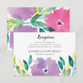 Carte de réception Fleurie Florale (Devant / Derrière)