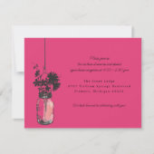 Carte de réception Fleurs sauvages & Mason Jar (Devant)
