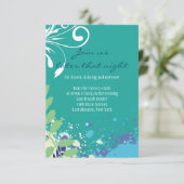 Carte de réception FLORAL STAR ABSTRAITE (Debout devant)