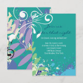 Carte de réception FLORAL STAR ABSTRAITE (Devant / Derrière)