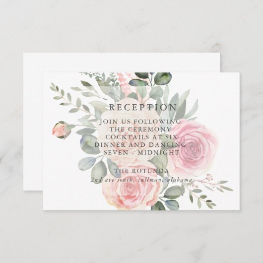 Carte de réception florale (Devant / Derrière)