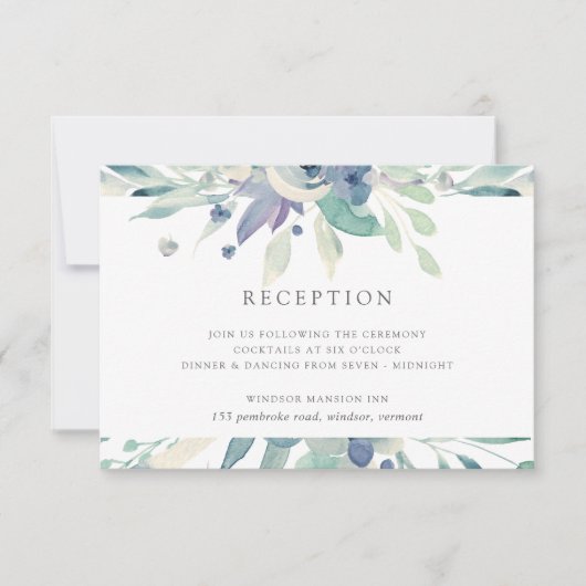 Carte de réception florale aquarelle de Prairie de (Devant)