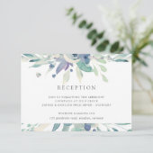 Carte de réception florale aquarelle de Prairie de (Debout devant)