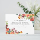 Carte de réception Florale Automne (Debout devant)