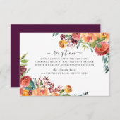 Carte de réception Florale Automne (Devant / Derrière)