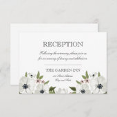 Carte de réception florale charmante (Devant / Derrière)