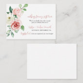 Carte de réception florale rose vif (Devant / Derrière)