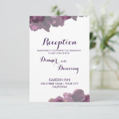 Carte de réception florale violette (Debout devant)