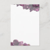 Carte de réception florale violette (Dos)