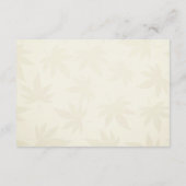 Carte de réception florale violette et grise vinta (Dos)