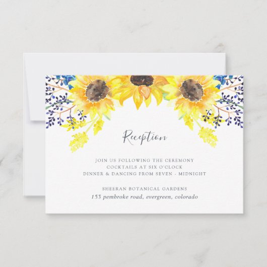 Carte de réception Flowerfields (Devant)