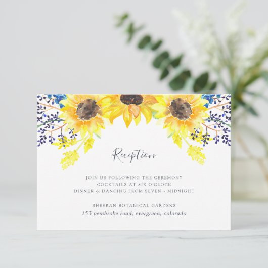 Carte de réception Flowerfields (Debout devant)