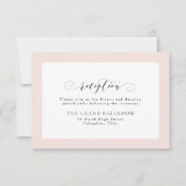 Carte de réception formelle à cadre transparent (Devant)